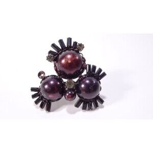 DANNIJO Pearl Burst Deco Pronge Cluster  Ring 7 NWOT $395 PURPLE IRRG Vintage